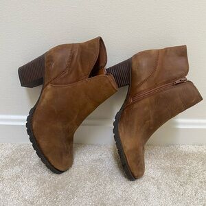 Clarks Brown Leather Ankle Boots